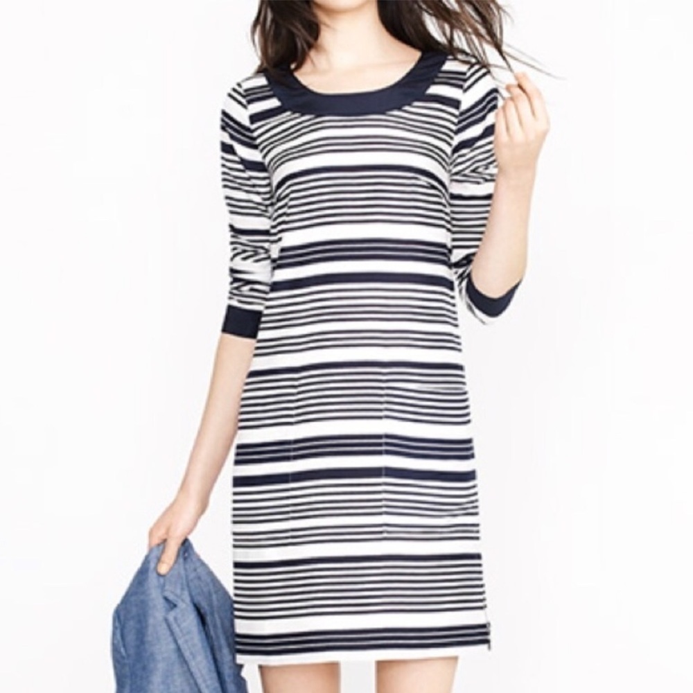 J. CREW Jules Dress in Silk Stripe Size 2